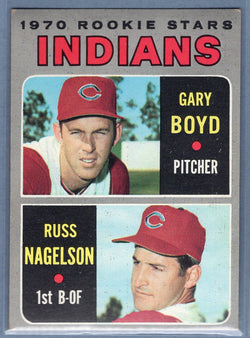 1970 Topps #7 Indians Rookies (Garry Boyd, Russ Nagelson) VG-EX(2)