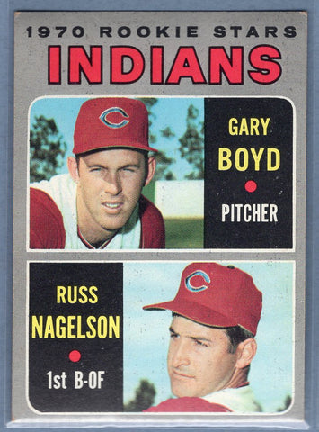 1970 Topps #7 Indians Rookies (Garry Boyd, Russ Nagelson) VG-EX(2)