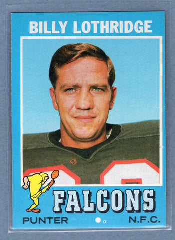 1971 Topps #29 Billy Lothridge (a) EX-MT  GO600