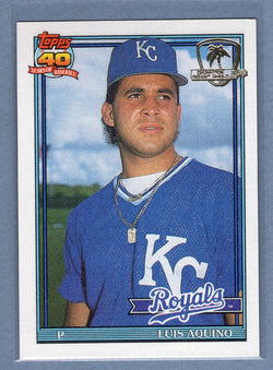 1991 Topps Desert Shield #169 Luis Aquino  NM  GO500