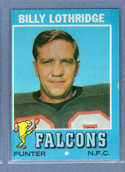 1971 Topps #29 Billy Lothridge (b) EX  GO600