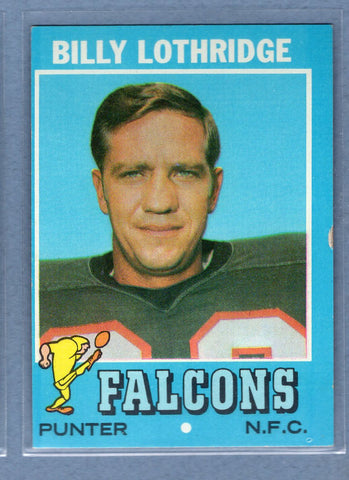 1971 Topps #29 Billy Lothridge (b) EX  GO600
