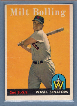 1958 Topps #188 Milt Bolling (mk) G-VG  GO501