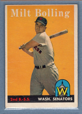1958 Topps #188 Milt Bolling (mk) G-VG  GO501