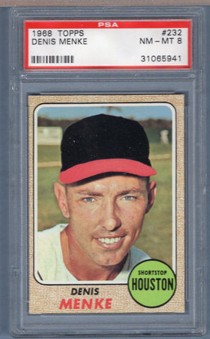 1968 Topps #232 Denis Menke (31065941) PSA 8