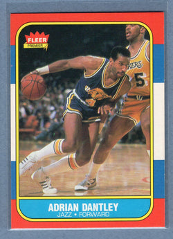 1986 Fleer #21 Adrian Dantley (HOF) (3) EX-MT