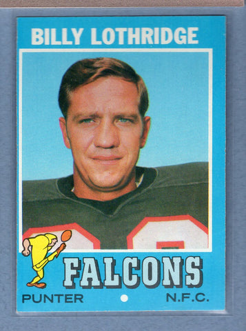1971 Topps #29 Billy Lothridge (e) EX  GO600