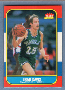 1986 Fleer #22 Brad Davis (3) EX-MT