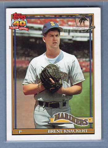 1991 Topps Desert Shield #563 Brent Knackert  NM  GO625