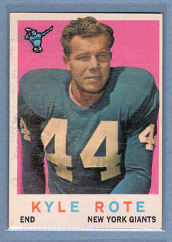 1959 Topps #7 Kyle Rote EX  GO159