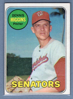 1969 Topps 441 Dennis Higgins VG-EX SET BREAK