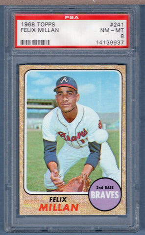 1968 Topps #241 Felix Millan (14139937) PSA 8
