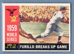 1960 Topps #387 World Series Game 3 (Furillo)(a) EX   GO550