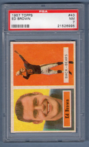 1957 Topps #43 ED BROWN (21526995) PSA 7