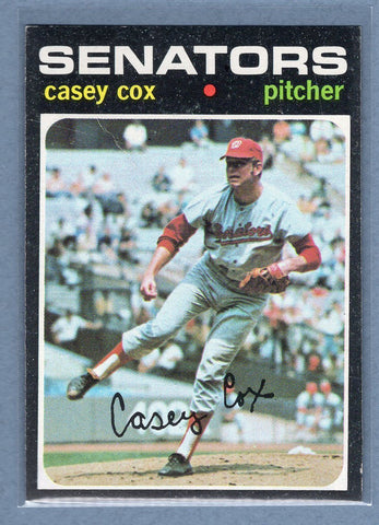 1971 Topps #82 Casey Cox  (a) VG  GO550