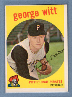 1959 Topps #110 George Witt EX    GO177