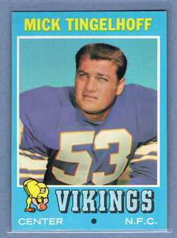 1971 Topps #204 Mick Tingelhoff (HOF) EX-MT  GO248