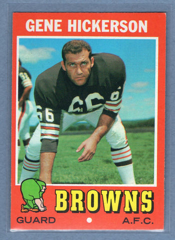 1971 Topps #36 Gene Hickerson (HOF) (a) EX-MT  GO600