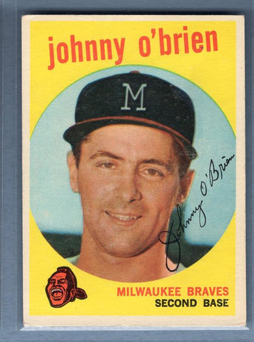 1959 Topps #499 Johnny O'Brien VG-EX    Set Break A