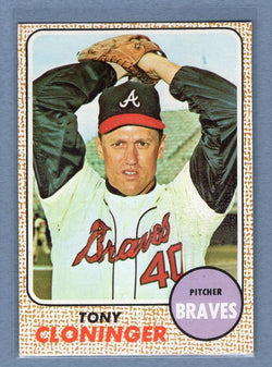 1968 Topps #93 Tony Cloninger EX-MT  GO588