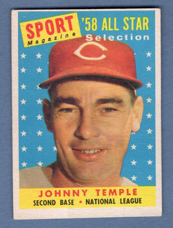 1958 Topps #478 Johnny Temple All Star VG-EX  GO495