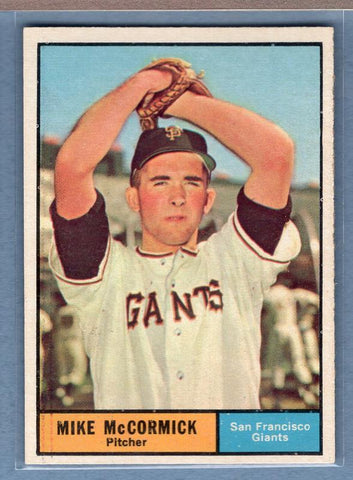 1961 Topps #305 Mike McCormick EX   GO195