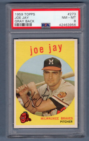 1959 Topps #273 Joe Jay (42463956) PSA 8