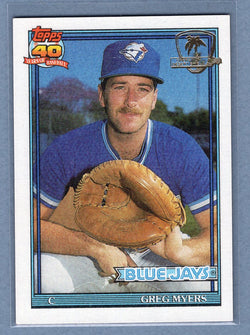 1991 Topps Desert Shield #599 Greg Myers NO 90 SYRACUSE  NM  GO625