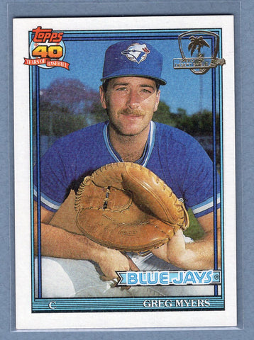 1991 Topps Desert Shield #599 Greg Myers NO 90 SYRACUSE  NM  GO625
