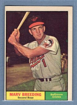 1961 Topps #321 Marv Breeding VG-EX  GO195