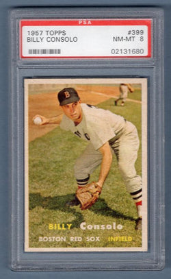 1957 Topps #399 Billy Consolo PSA 8