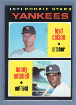 1971 Topps #111 Yankees Rookies (Bobby Mitchell)  (a) EX-MT  GO550