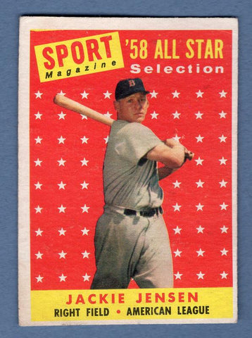 1958 Topps #489 Jackie Jensen All Star VG-EX  GO495