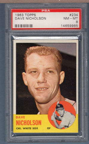 1963 Topps #234 Dave Nicholson (14659985) PSA 8