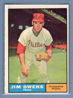 1961 Topps #341 Jim Owens VG-EX  GO195