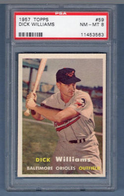 1957 Topps #59 Dick Williams PSA 8