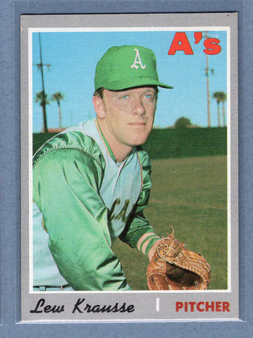 1970 Topps #233 Lew Krausse  EX-MT  GO450