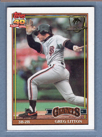 1991 Topps Desert Shield #628 Greg Litton  NM  GO625