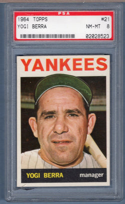 1964 Topps #21 Yogi Berra (02028523) PSA 8