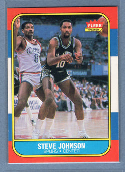 1986 Fleer #55 Steve Johnson (2) EX-MT