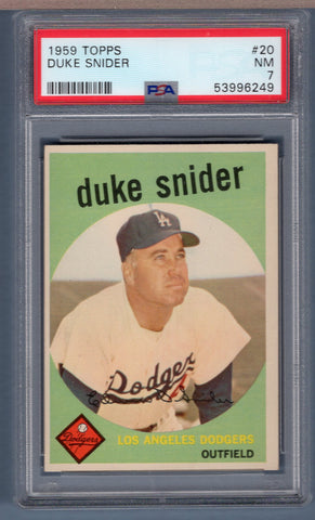 1959 Topps #20 Duke Snider (53996249) PSA 7