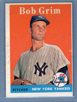 1958 Topps #224 Bob Grim (mk)(st) VG  GO501