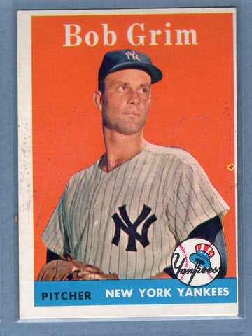 1958 Topps #224 Bob Grim (mk)(st) VG  GO501