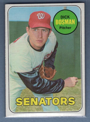 1969 Topps 607 Dick Bosman VG-EX SET BREAK