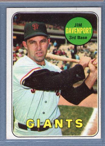 1969 Topps #102 Jim Davenport EX-MT  GO661