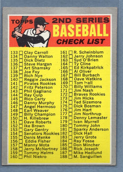 1970 Topps #128 Checklist 133-263 VG-EX