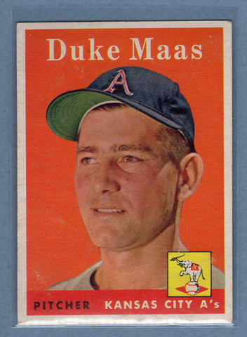 1958 Topps #228 Duke Maas (b) VG-EX  GO501