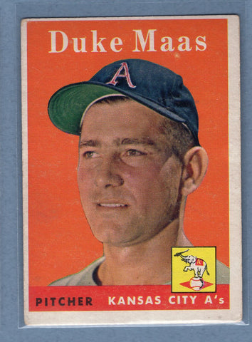 1958 Topps #228 Duke Maas (c) VG-EX  GO501