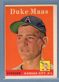 1958 Topps #228 Duke Maas (d) VG-EX  GO501