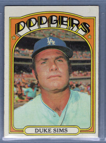1972 Topps #63 Duke Sims (E) EX-MT  GO544